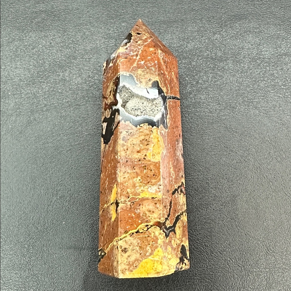 Polished Brown Rainforest Jasper Point